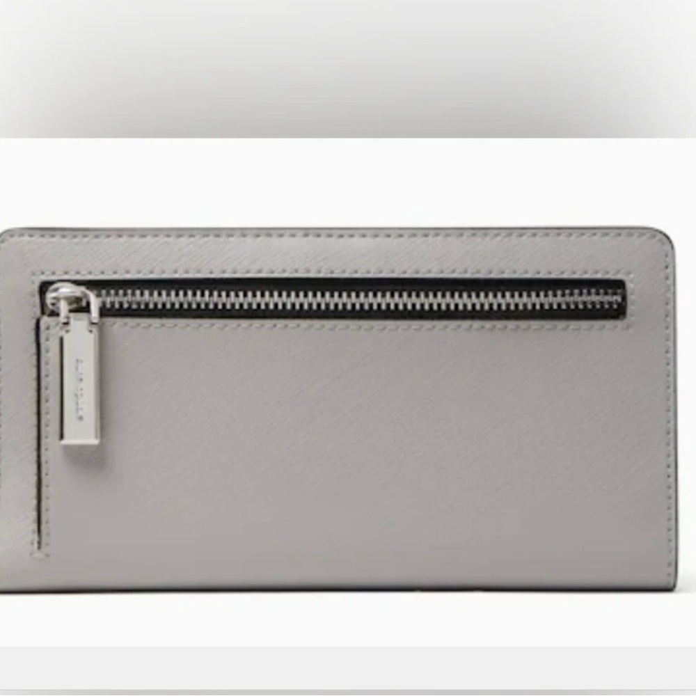 Kate Spade Colorblock Slim Wallet — White & Light Gray - Picture 7 of 7